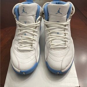 Nike Air Jordan 12 Retro UNC White University Blue Women Sneakers Size